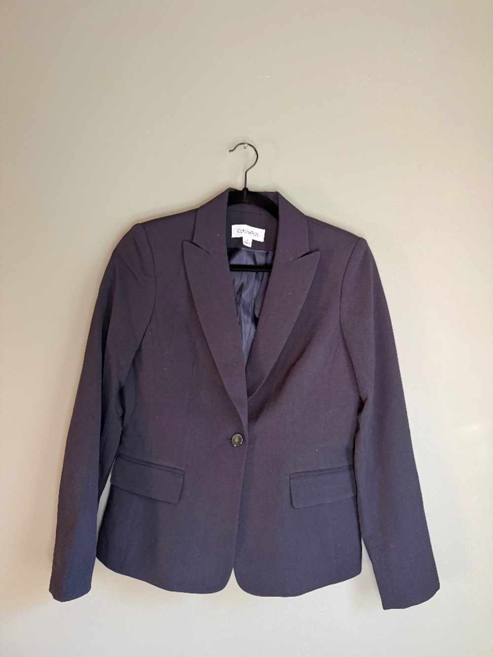 Calvin Klein One Button Tailored Blazer Workwear Jacket